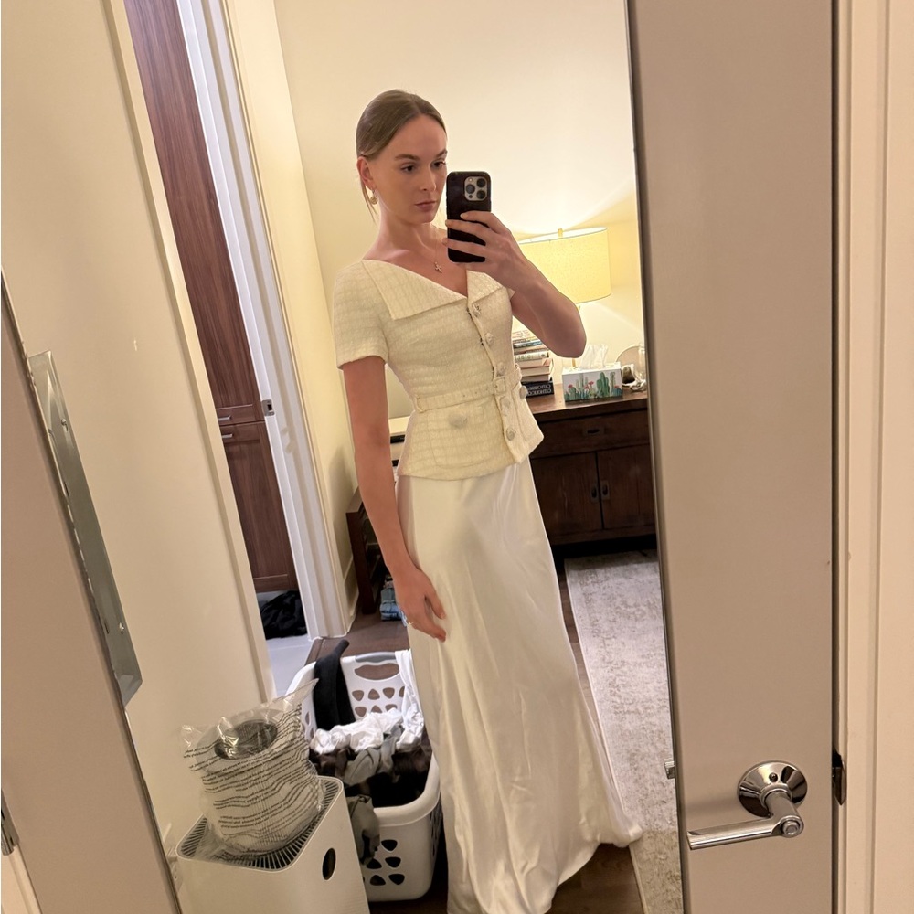 Self-Portrait Cream Maxi Dress